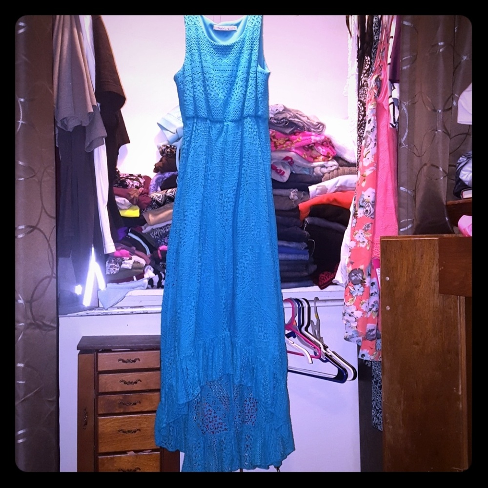 Turquoise blue dress